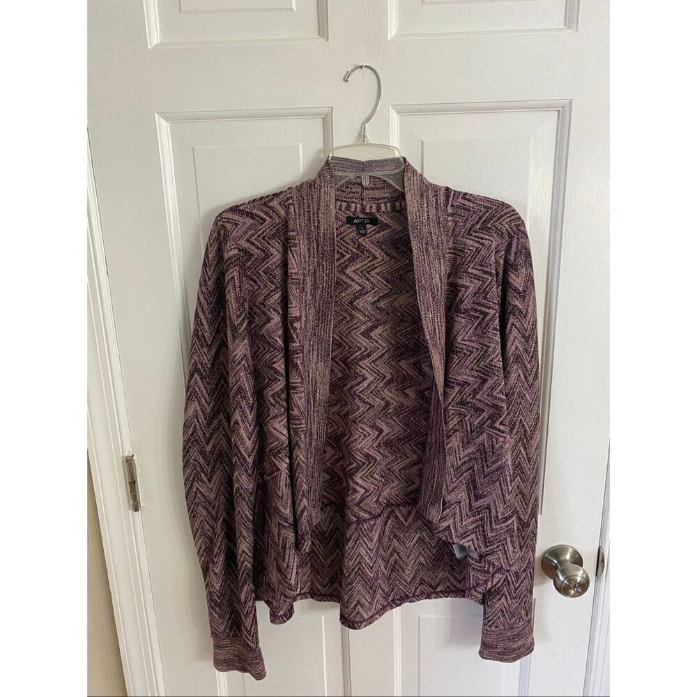Apt. 9 shimmery open drape cardigan size L